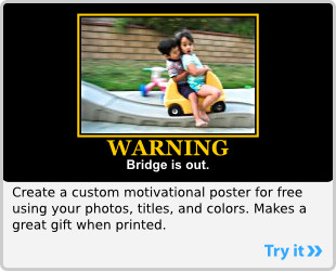 Motivator: Create a custom motivational poster using your photos, titles, and colors.